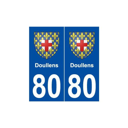 80 Doullens blason autocollant plaque stickers ville