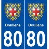 80 Doullens blason autocollant plaque stickers ville