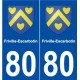 80 Friville-Escarbotin blason autocollant plaque stickers ville