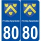 80 Friville-Escarbotin blason autocollant plaque stickers ville