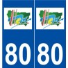 80 Ham logo autocollant plaque stickers ville