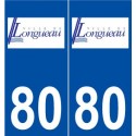 80 Longueau logo autocollant plaque stickers ville