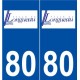 80 Longueau logo autocollant plaque stickers ville