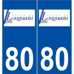 80 Longueau logo autocollant plaque stickers ville