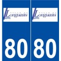 80 Longueau logo autocollant plaque stickers ville