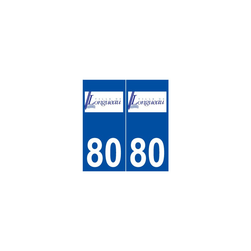 80 Longueau logo autocollant plaque stickers ville
