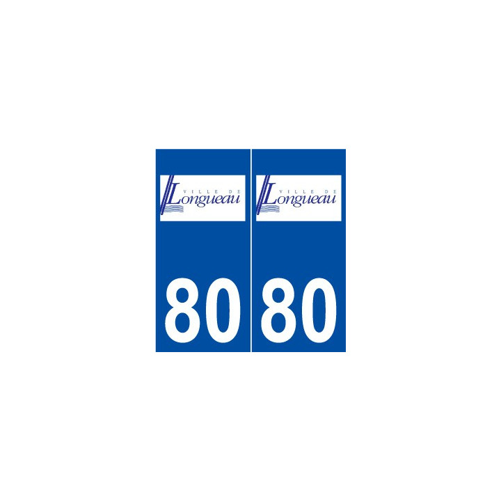 80 Longueau logo autocollant plaque stickers ville