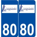 80 Longueau logo autocollant plaque stickers ville