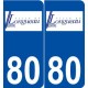 80 Longueau logo autocollant plaque stickers ville