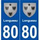 80 Longueau blason autocollant plaque stickers ville
