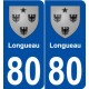 80 Longueau blason autocollant plaque stickers ville