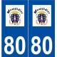 80 Montdidier logo autocollant plaque stickers ville