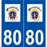 80 Montdidier logo autocollant plaque stickers ville