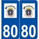 80 Montdidier logo autocollant plaque stickers ville