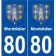 80 Montdidier blason autocollant plaque stickers ville