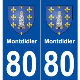 80 Montdidier blason autocollant plaque stickers ville