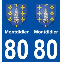 80 Montdidier blason autocollant plaque stickers ville