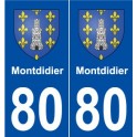 80 Montdidier blason autocollant plaque stickers ville