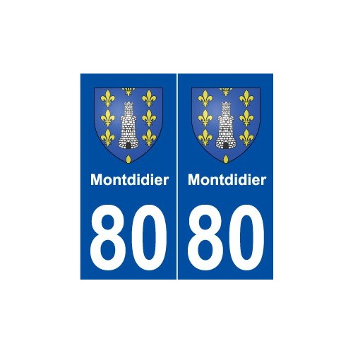 80 Montdidier blason autocollant plaque stickers ville