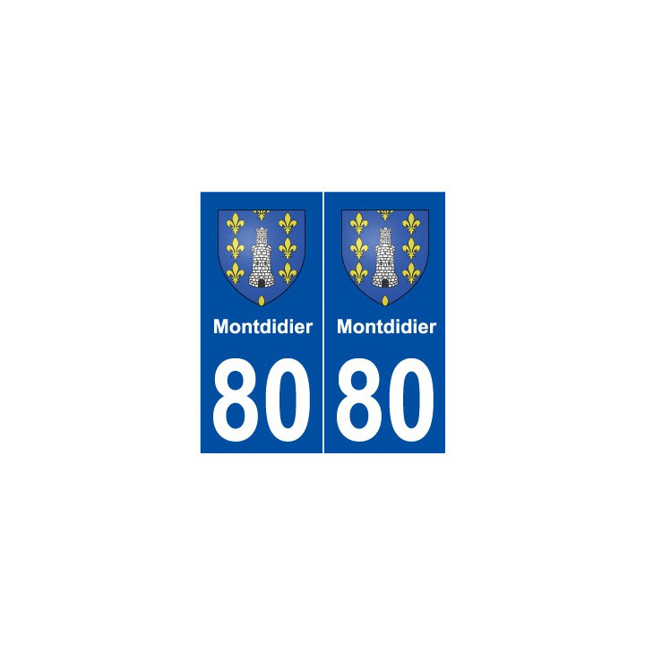 80 Montdidier blason autocollant plaque stickers ville