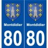 80 Montdidier blason autocollant plaque stickers ville