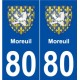 80 Moreuil blason autocollant plaque stickers ville