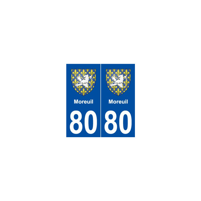 80 Moreuil blason autocollant plaque stickers ville