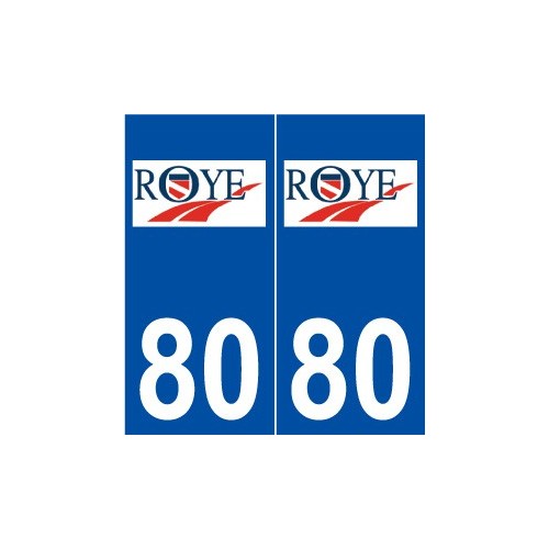 80 Roye logo autocollant plaque stickers ville