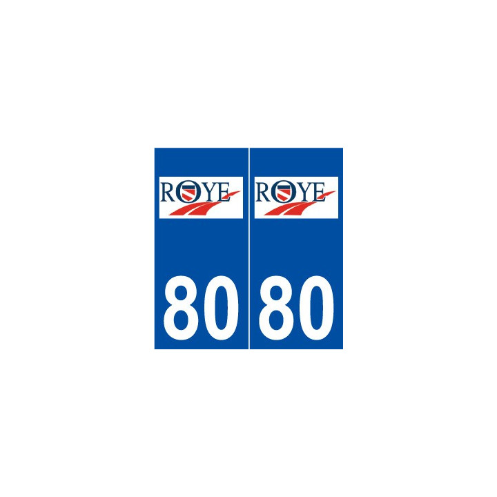 80 Roye logo autocollant plaque stickers ville