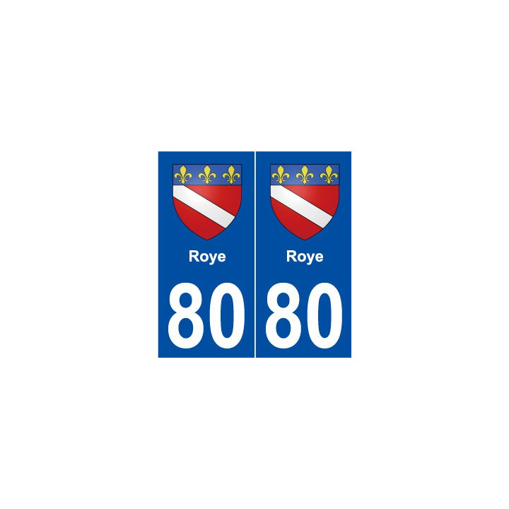 80 Roye blason autocollant plaque stickers ville