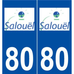 80 Salouël logo autocollant plaque stickers ville