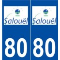 80 Salouël logo autocollant plaque stickers ville