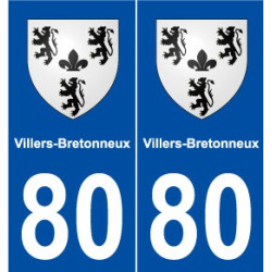 80 Villers-Bretonneux blason autocollant plaque stickers ville