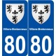 80 Villers-Bretonneux blason autocollant plaque stickers ville
