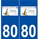80 Villers-Bretonneux logo autocollant plaque stickers ville