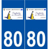 80 Villers-Bretonneux logo autocollant plaque stickers ville