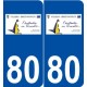 80 Villers-Bretonneux logo autocollant plaque stickers ville