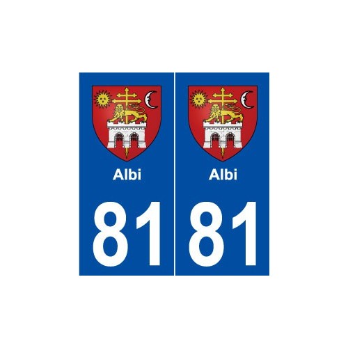 81 Albi blason autocollant plaque stickers ville