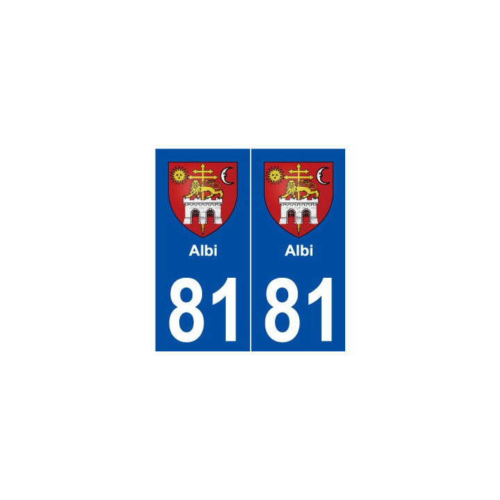 81 Albi blason autocollant plaque stickers ville