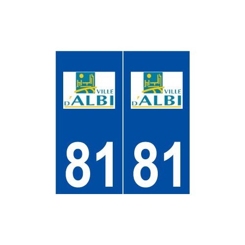 81 Albi logo autocollant plaque stickers ville