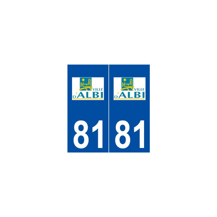 81 Albi logo autocollant plaque stickers ville