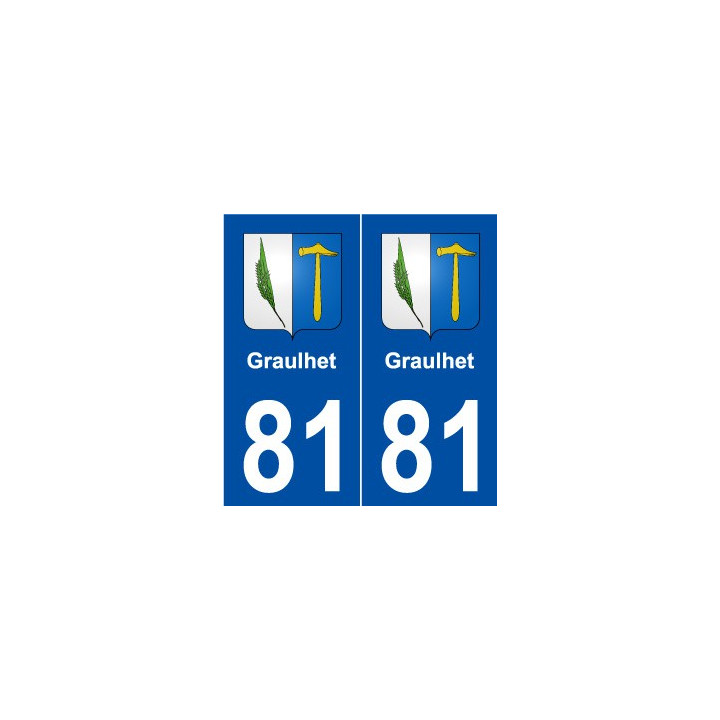 81 Graulhet blason autocollant plaque stickers ville