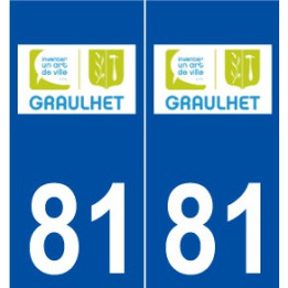 81 Graulhet logo autocollant plaque stickers ville