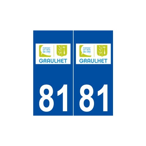 81 Graulhet logo autocollant plaque stickers ville