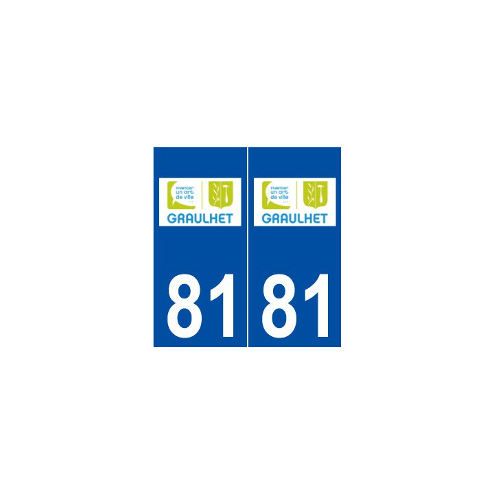 81 Graulhet logo autocollant plaque stickers ville