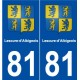 81 Lescure-d'Albigeois blason autocollant plaque stickers ville