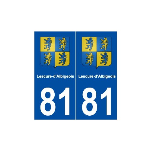 81 Lescure-d'Albigeois blason autocollant plaque stickers ville