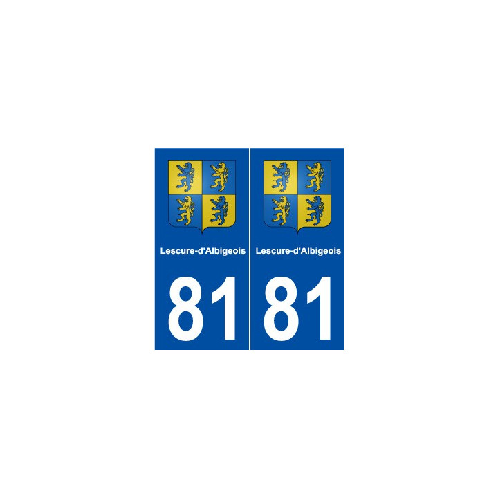 81 Lescure-d'Albigeois blason autocollant plaque stickers ville