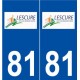 81 Lescure-d'Albigeois logo autocollant plaque stickers ville