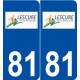 81 Lescure-d'Albigeois logo autocollant plaque stickers ville